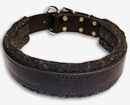 Best Padded Leather dog collar - 1.5 inch (3.8cm) width - C24-Dog Supplies