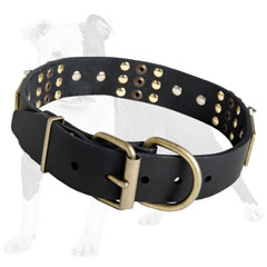 Easy Adjustable Leather Dog Collar